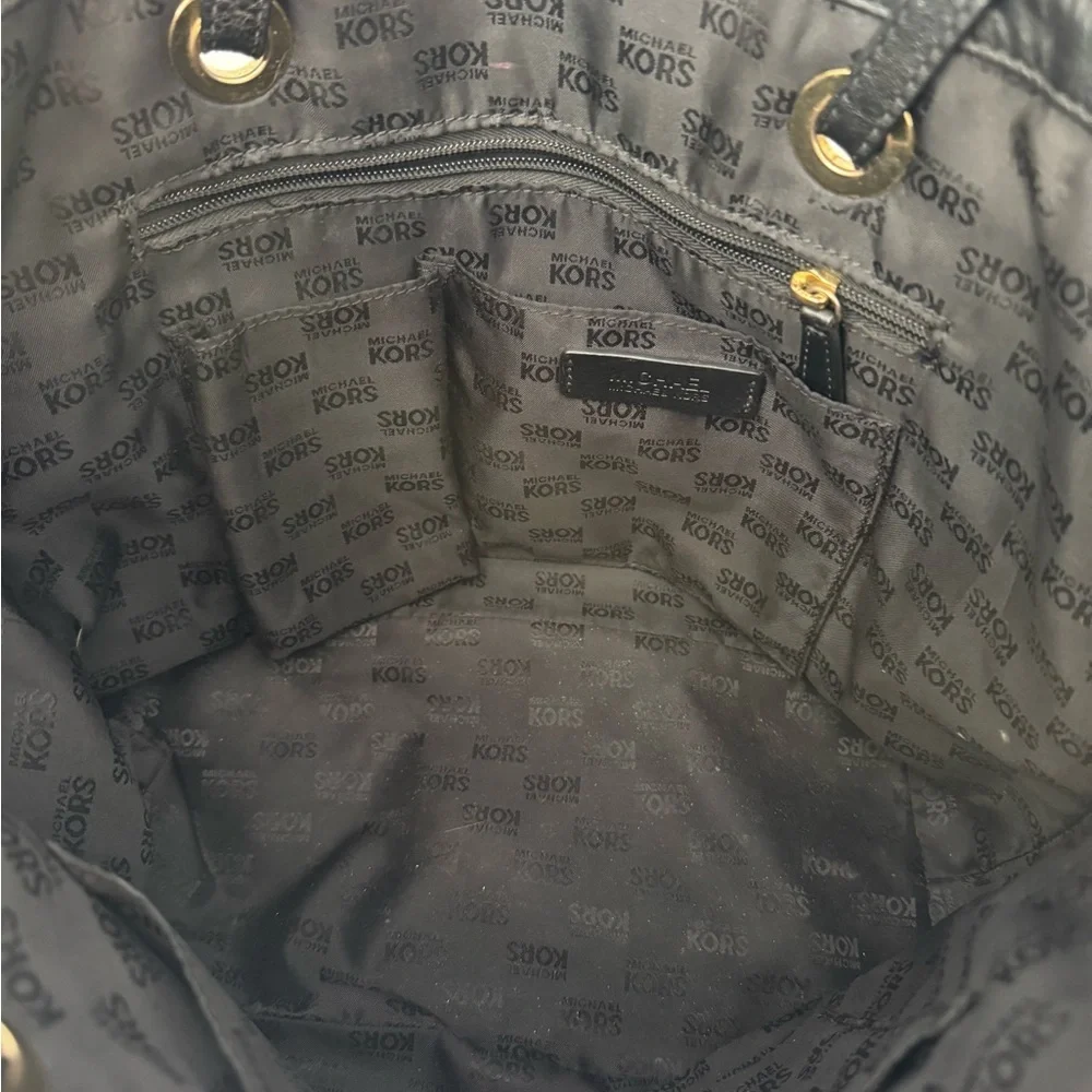 Michael Kors Monogram Tan and Black Jet Set Tote